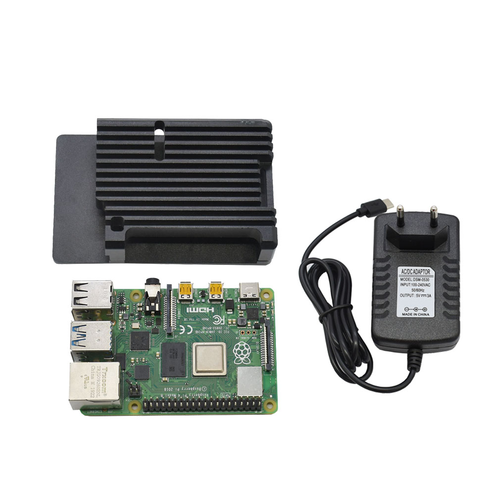 4G-RAM-Raspberry-Pi-4-model-B-Mainboard--5V-3A-power-supply-EU-Plug--BlackRedGoldSliverBlueGrey-Alum-1585471