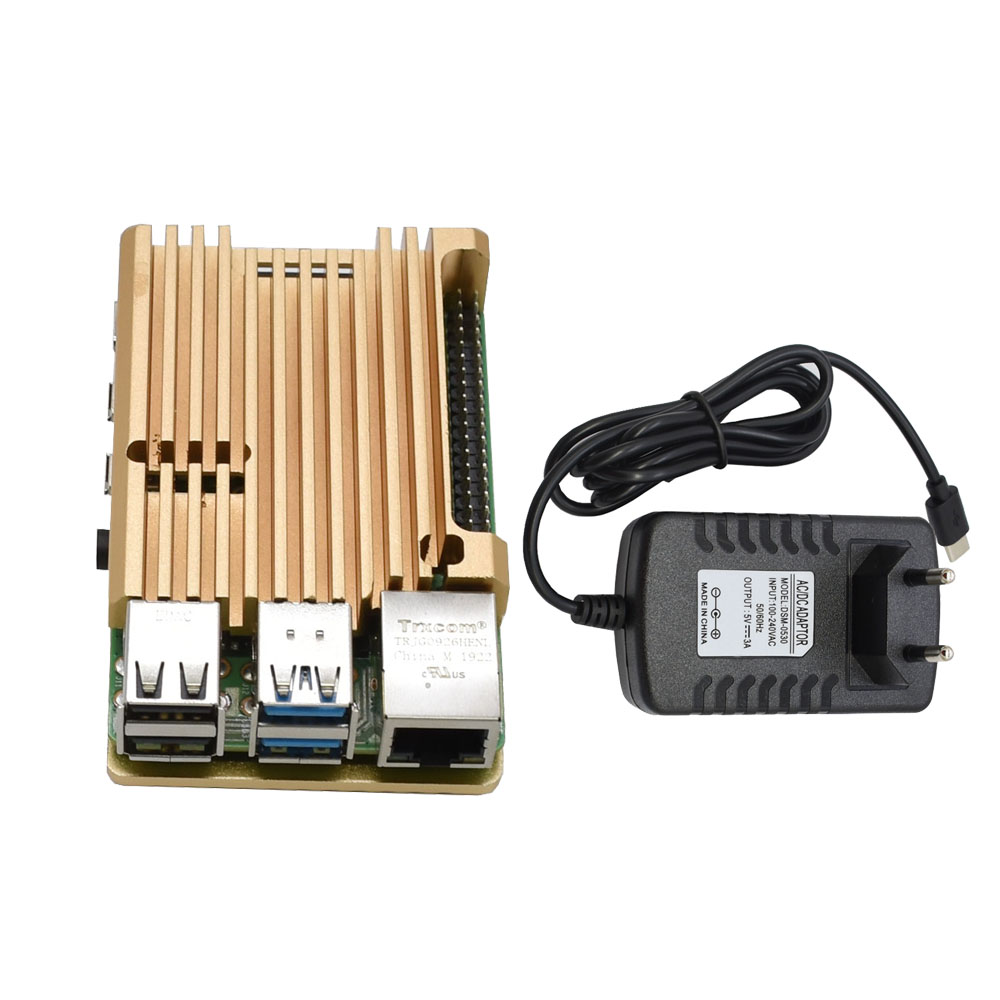 4G-RAM-Raspberry-Pi-4-model-B-Mainboard--5V-3A-power-supply-EU-Plug--BlackRedGoldSliverBlueGrey-Alum-1585471