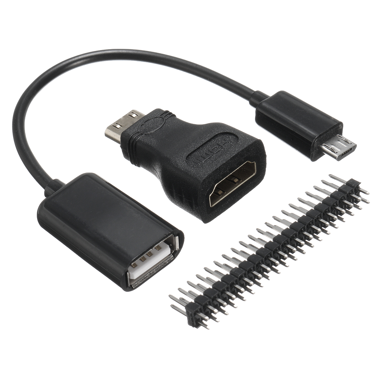 5Sets 3 in 1 Mini HD to HD Adapter+Micro USB to USB Female Cable+40P ...