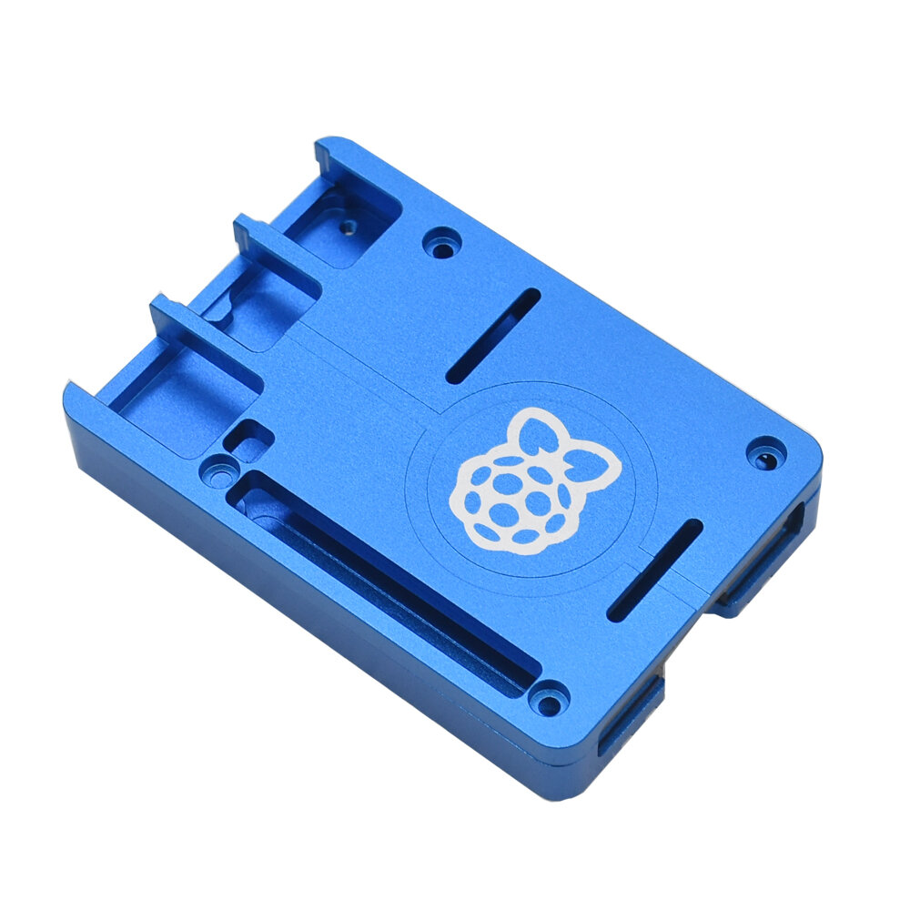 Elecbee Aluminum Alloy Case Ultra-thin CNC Metal Shell Passive Cooling Blue Enclosure Box for Raspberry Pi 4 Model B