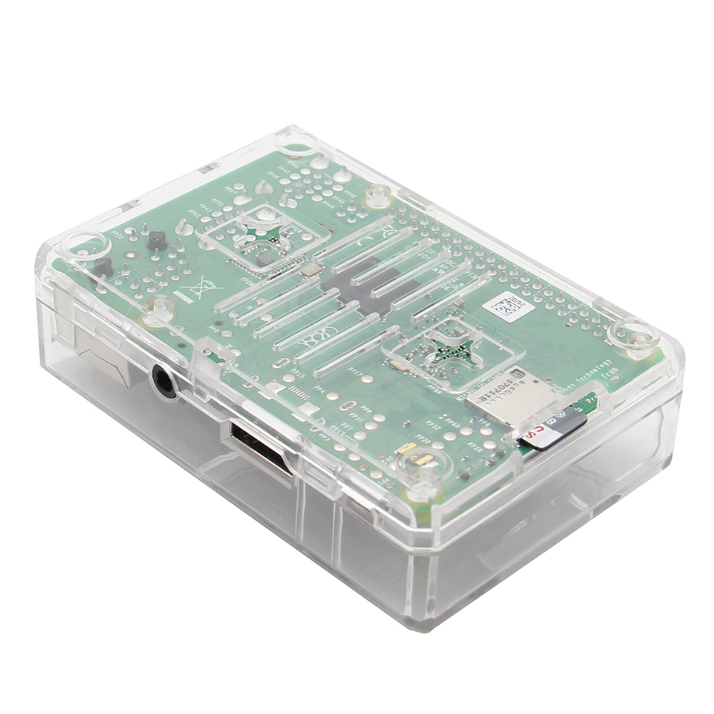 BlackTransparent-ABS-Case-With-Fan-Hole-For-Raspberry-Pi-3-Model-B--3B-1337052