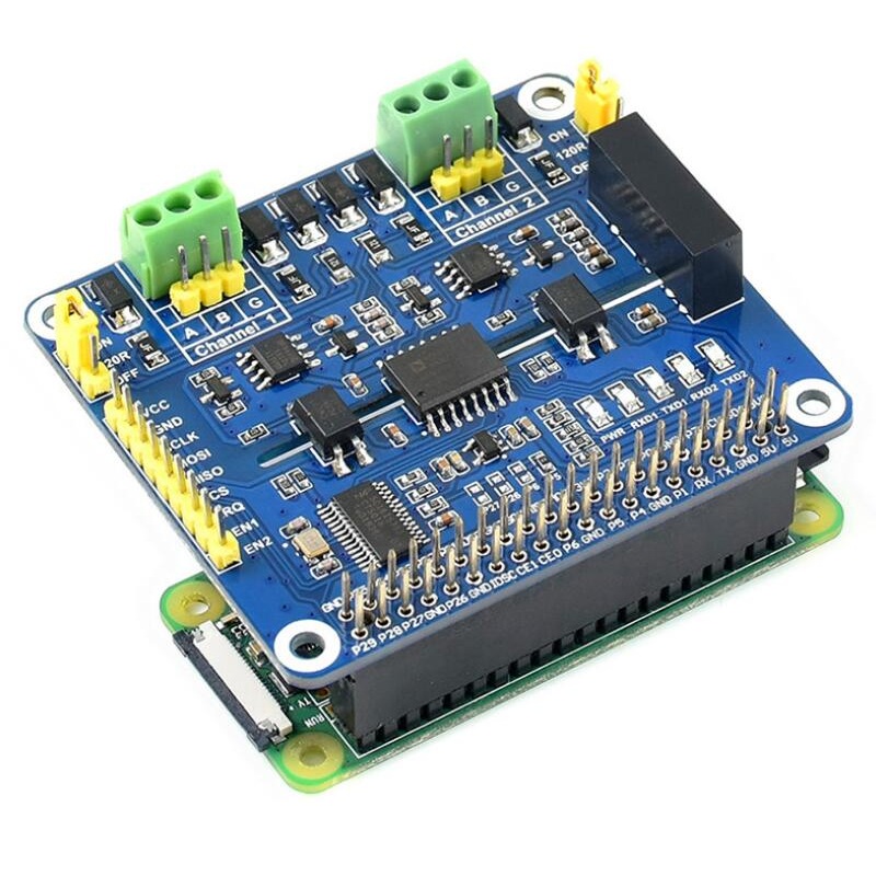 Catda-2-Channel-Isolated-RS485-Expansion-HAT-Board--SC16IS752SP3485-Solution-for-Raspberry-Pi-4B3B3B-1738907