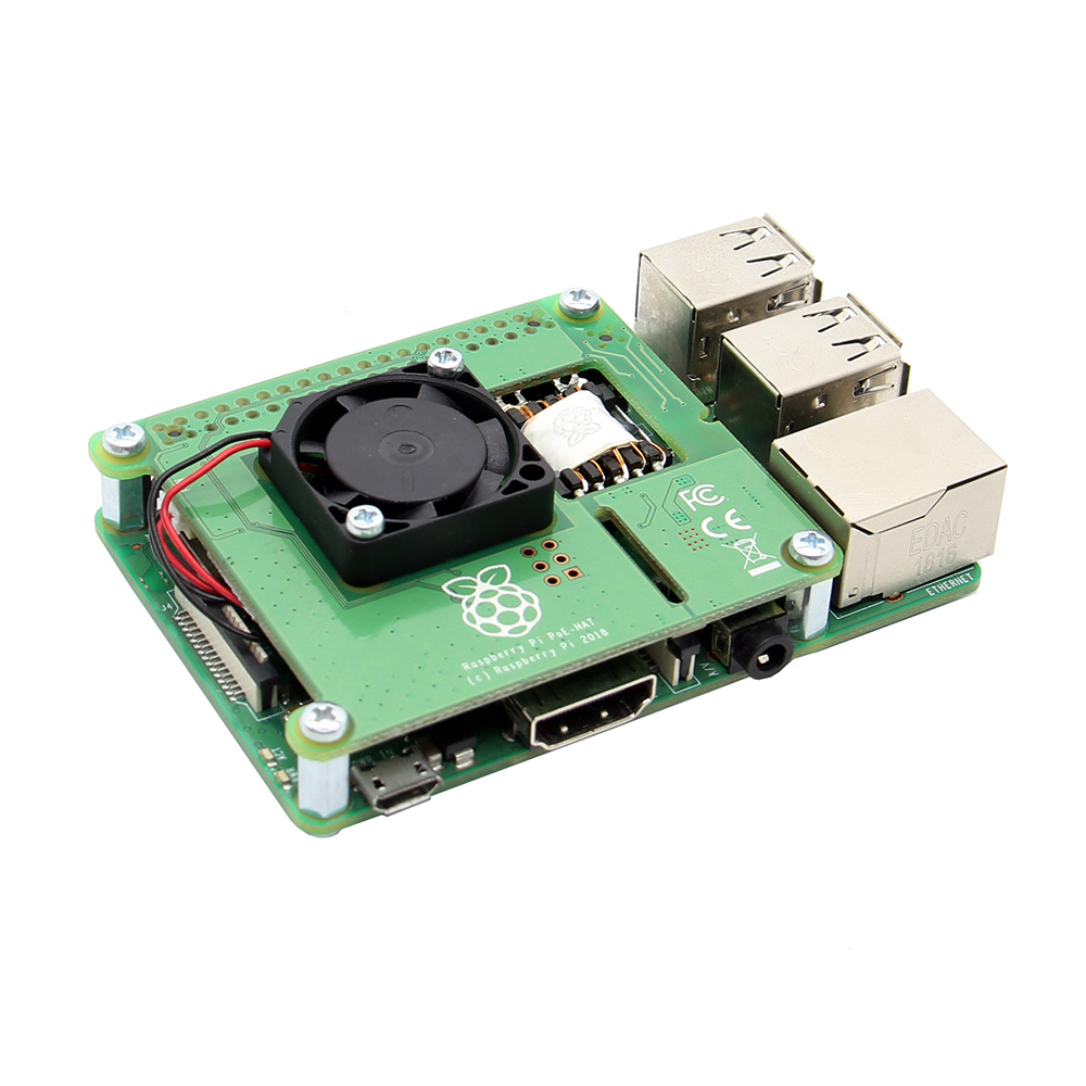 PoE HAT IEEE802.3af 5V 2.5A Output Power Over Ethernet Expansion Board ...