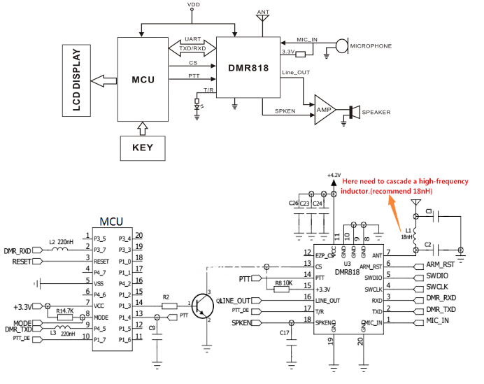 SIWEI-DMR818-NVOC-2W-400-470MHz-UHF-Digital-Walkie-Talkie-Module-1699796