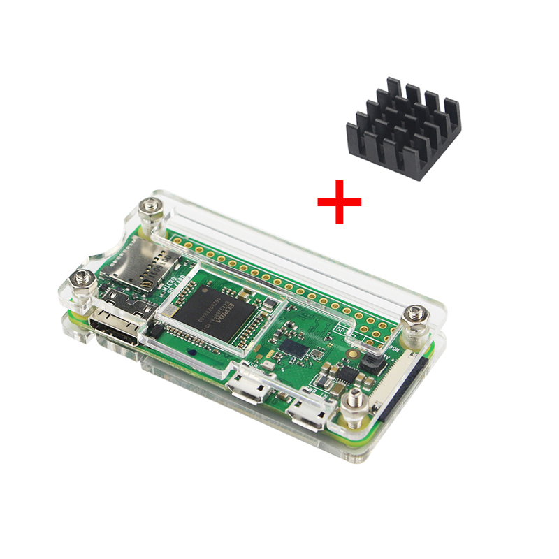 Tranparent-Acrylic-Case--Aluminum-Heat-Sink--For-Raspberry-Pi-Zero-WV13-1256357
