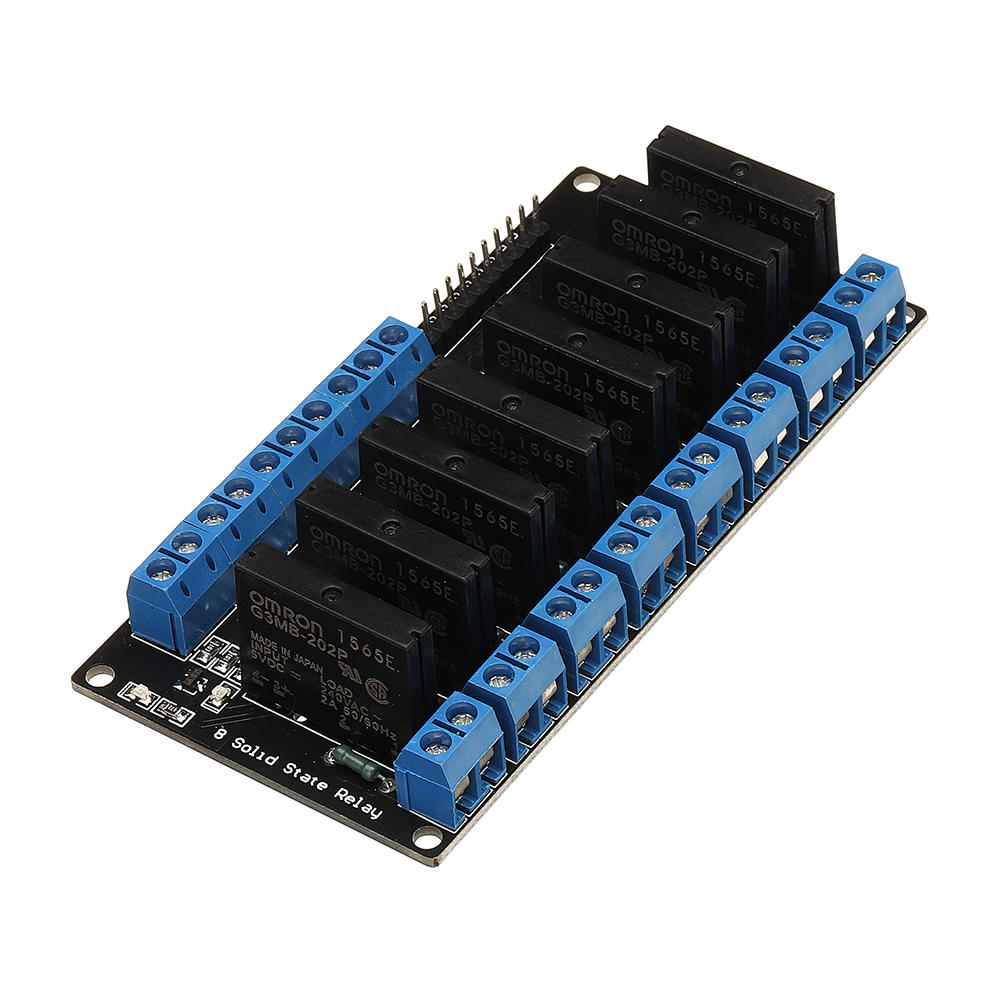 Elecbee 5V 8 Channel Solid State Relay High Level Trigger Module For
