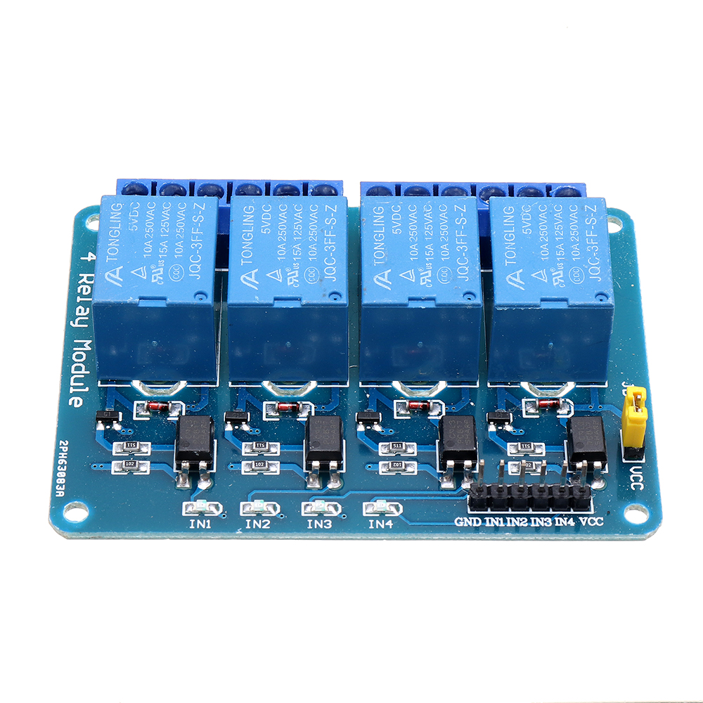 5 Stück 5 V 4-Kanal-Relaismodul PIC ARM DSP AVR MSP430 Blue Geekcreit ...