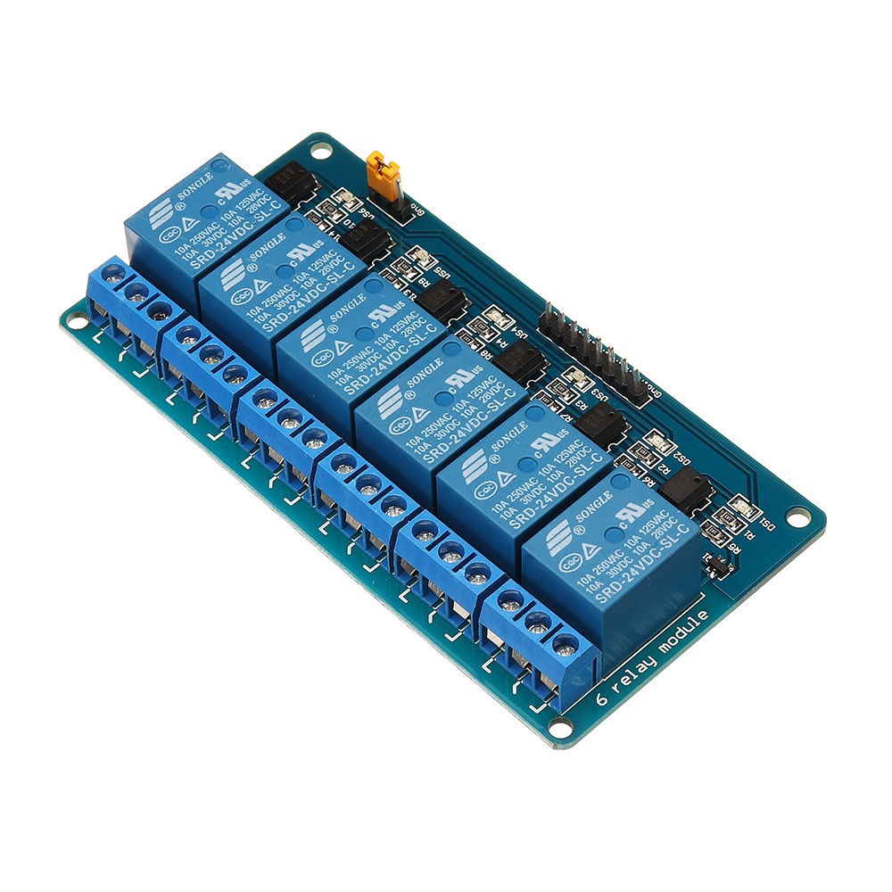 6-Channel-24V-Relay-Module-Low-Level-Trigger-With-Optocoupler-Isolation-BESTEP-for-Arduino---product-1356225