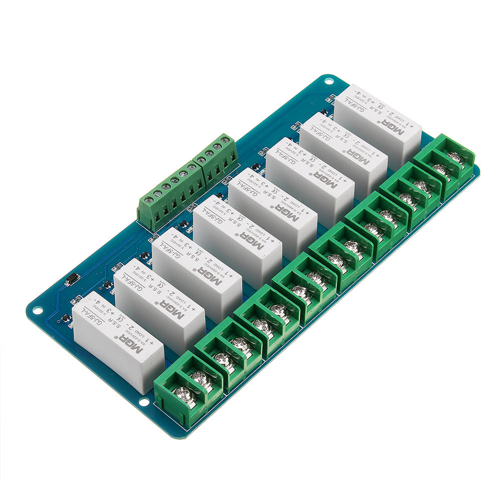 Elecbee 8 Channel Solid State Relay Module | 3-5VDC Input | 5A Load | Arduino Compatible High Power Module
