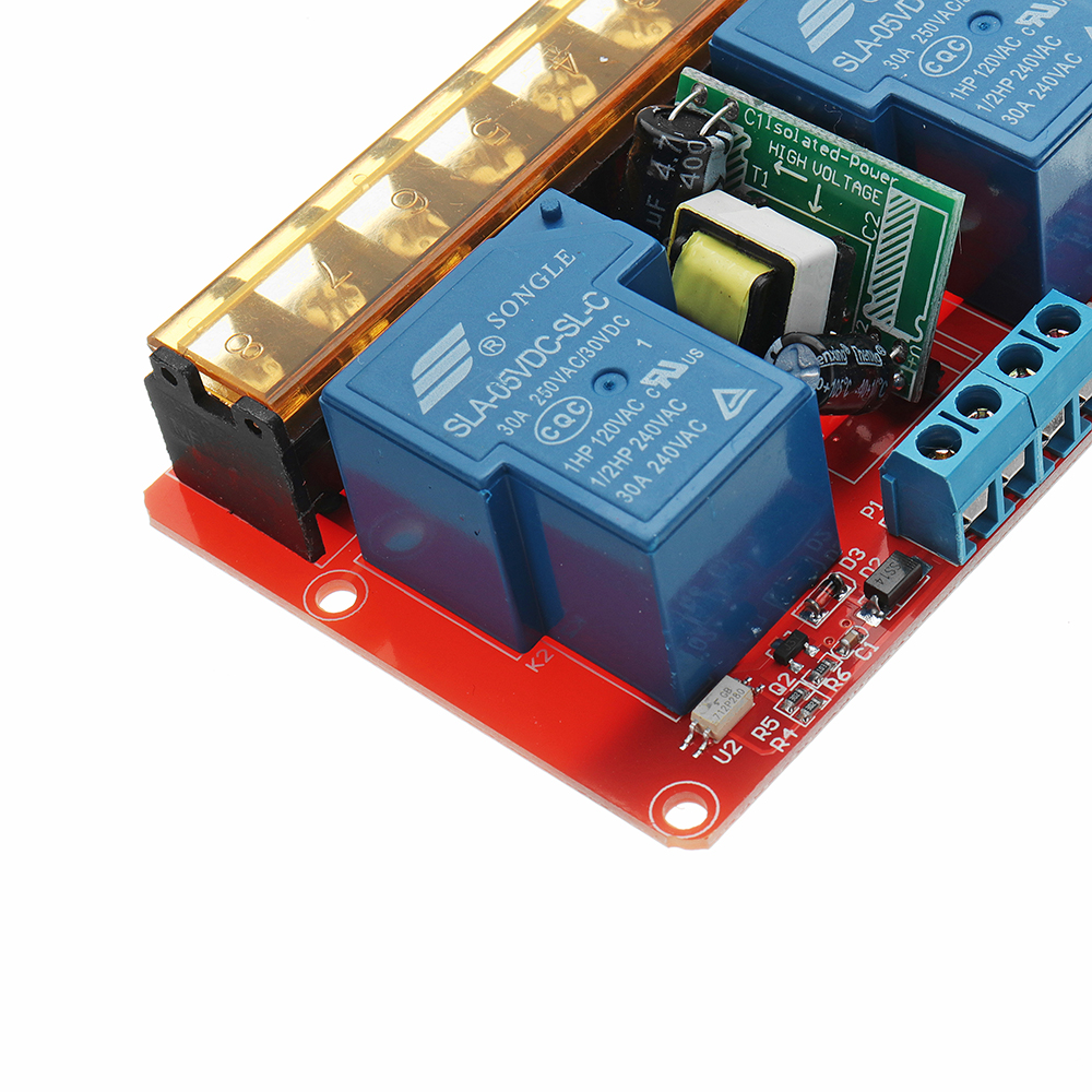 DC-5V-AC-100V-To-250V-30A-760mA-2-Channel-Relay-Module-Board-With-High-And-Low-Level-1306877