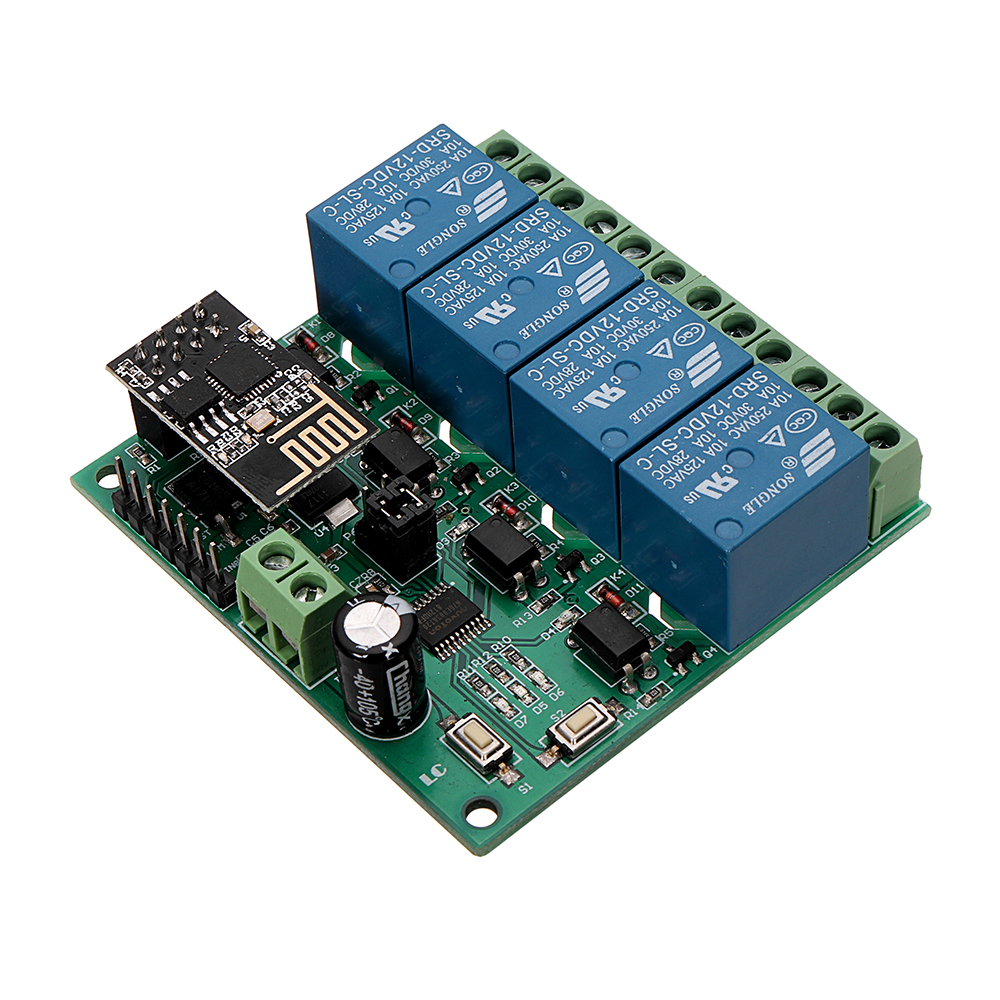 DC12V-ESP8266-Four-Channel-Wifi-Relay-IOT-Smart-Home-Phone-APP-Remote-Control-Switch-1317255