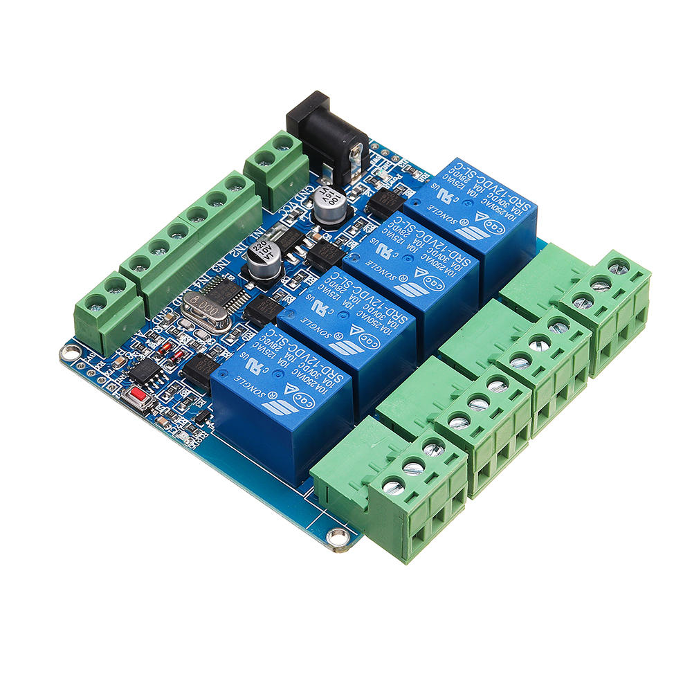 Elecbee Modbus RTU 4 Channel Relay Module with RS485 Interface &amp; Optocoupler Isolation for Arduino