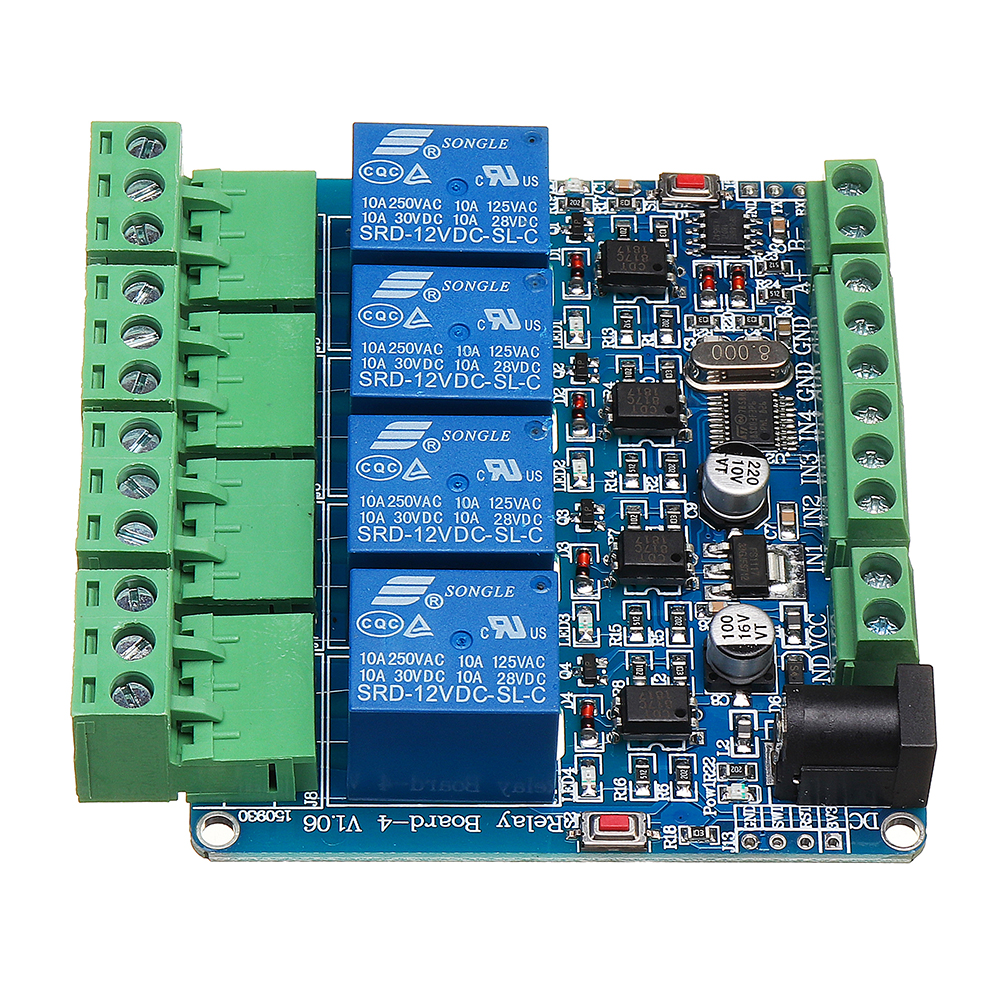 Modbus-RTU-4-Channel-Relay-Module-4CH-Input-Optocoupler-Isolation-RS485-MCU-Geekcreit-for-Arduino----1400923