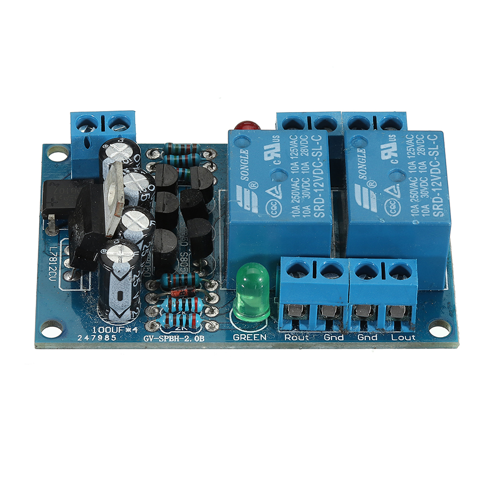 15a Relay Module Speaker Power Amplifier Board Dual 15A Relay Protector Boot Delay and ...