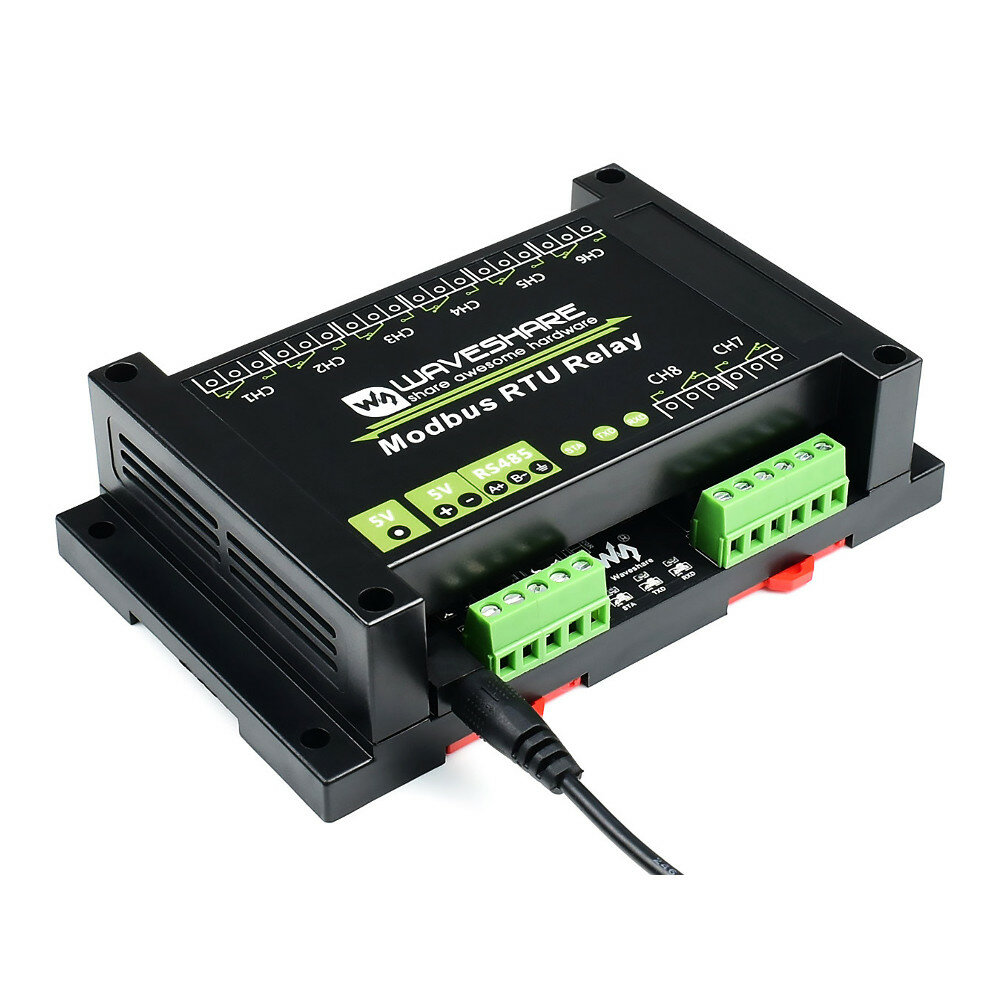 Elecbee Industrial Grade Modbus RTU 8 Channel Relay Module with RS485 Interface &amp; Multiple Isolation Protections