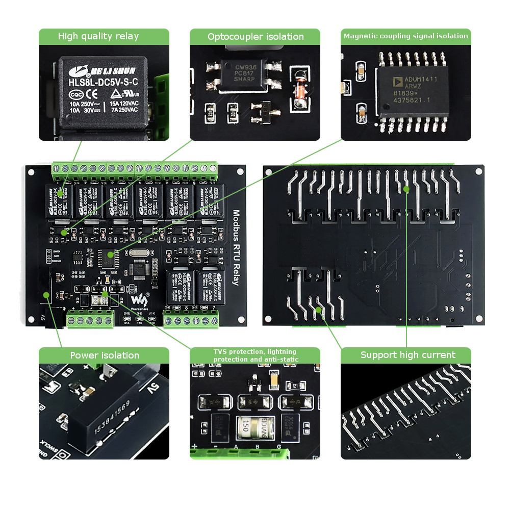 Wavesharereg-Modbus-RTU-8-Channel-Relay-Module-Industrial-Grade-RS485-Interface-with-Multiple-Isolat-1697551