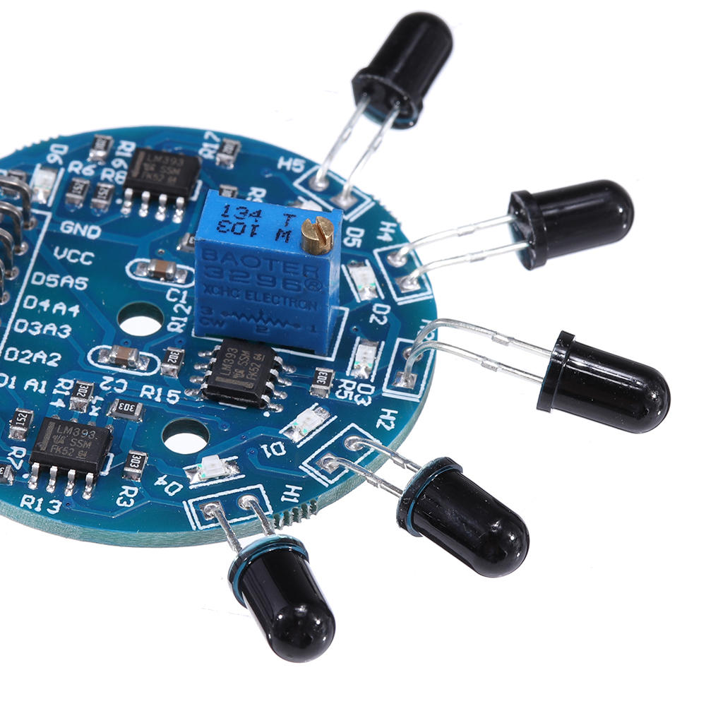 Elecbee 10pcs 5 Channel Flame Sensor Module Analog Dgital Dual Output Fire Extinguishing Robot Flame AlSystem Module