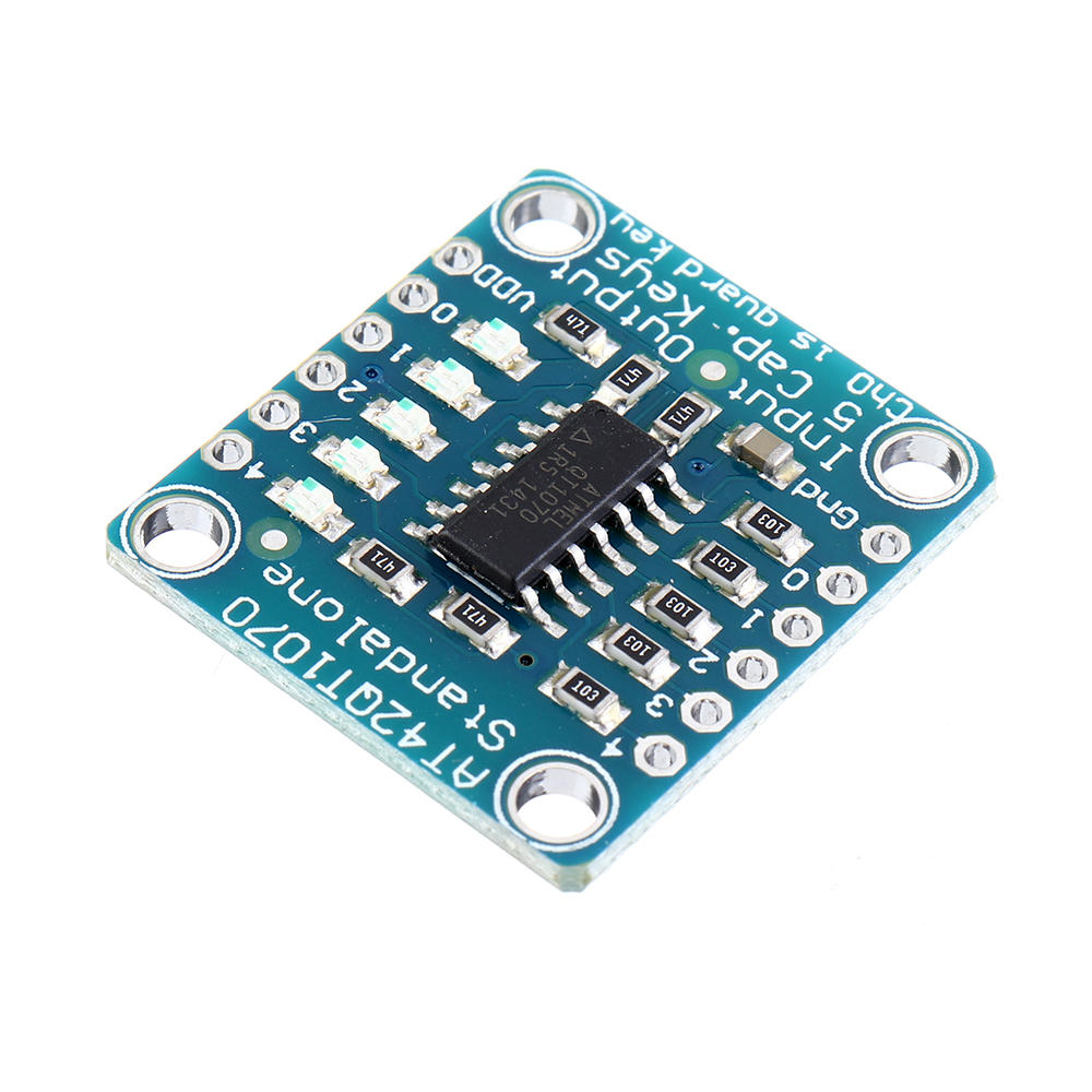 Elecbee 3pcs AT42QT1070 5-Pad 5 Key Capacitive Touch Screen Sensor Module Board DC 1.8 to 5.5V Power For Standalone Mode