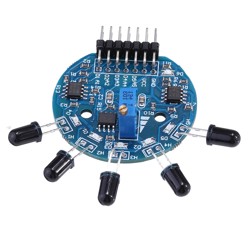 Elecbee 5 Channel Flame Sensor Module Analog Dgital Dual Output Fire Extinguishing Robot Flame AlSystem Module
