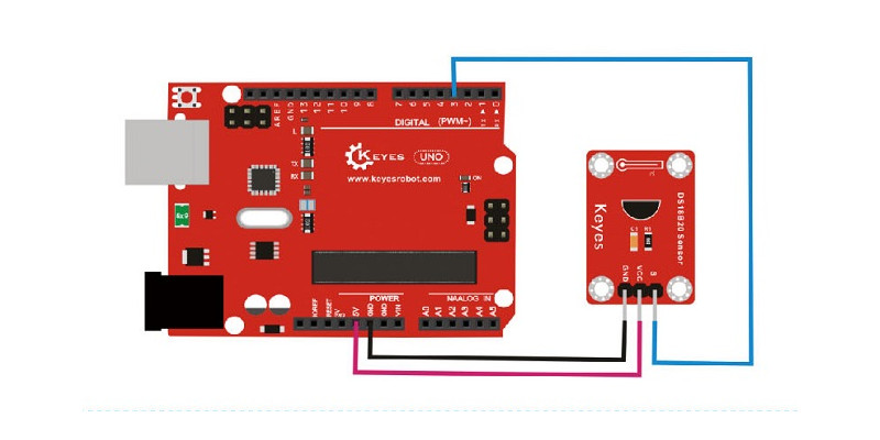 Keyes-Brick-18B20-Temperature-Sensor-pad-hole-Pin-Header-Module-Digital-Signal-1722813
