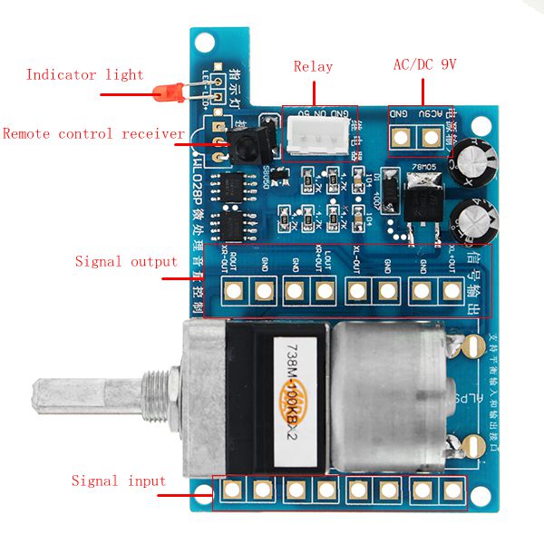 3Pcs-ACDC-9V-Infrared-Remote-Control-Volume-Controller-Board-ALPS-Pre-Potentiometer-1226027