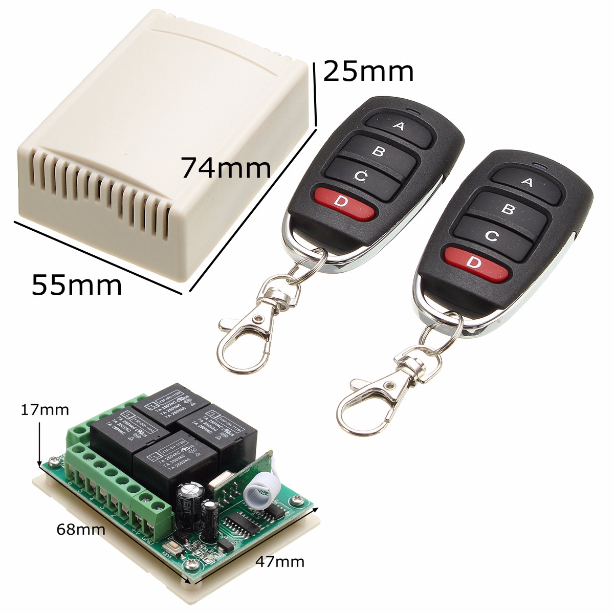 433MHz-12V-4CH-Channel-Relay-RF-Wireless-Remote-Control-Switch-2-TransmitterReceiver-1101572