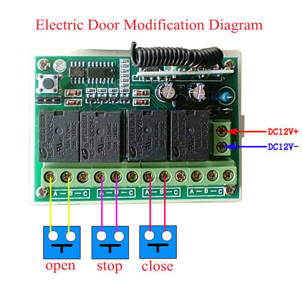 433MHz-DC-12V-Learning-Type-Four-Way-Wireless-Remote-Control-Switch-4CH-Channel-Relay-Control-Module-1337455