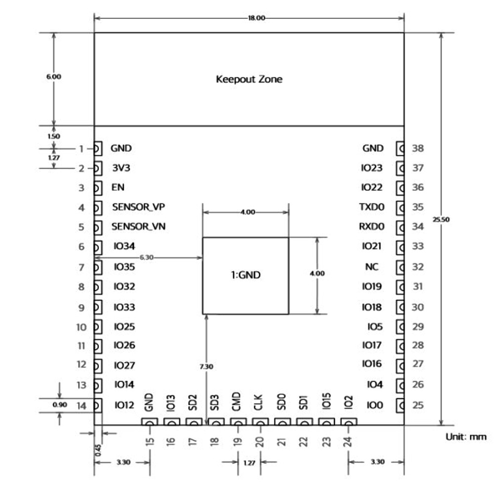 ESP-32F-Module--Adapter-Board-WiFi-bluetooth-Dual-Core-CPU-MCU-IoT-Geekcreit-for-Arduino---products--1379534
