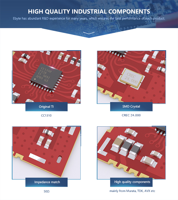 Ebytereg-E70-868T14S2-CC1310-868MHz-25mW-UART-SOC-Wireless-Receiver-Transceiver-SMD-IOT-RF-Module-1764303