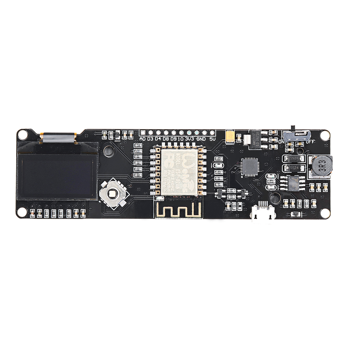 Geekcreit-D1-ESP-Wroom-02-Motherboard-ESP8266-Mini-WiFi-NodeMCU-Module-ESP826618650-Battery096-OLED-1224577
