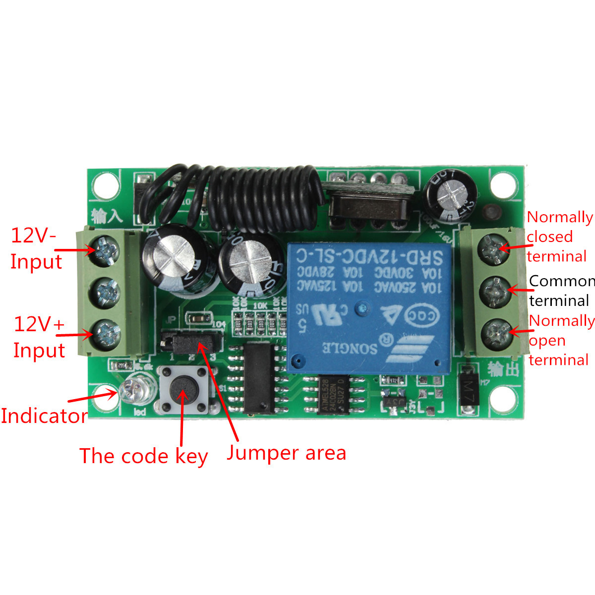 Geekcreitreg-433MHz-DC-12V-10A-Relay-1CH-Channel-Wireless-RF-Remote-Control-Switch-Transmitter-With--1040721