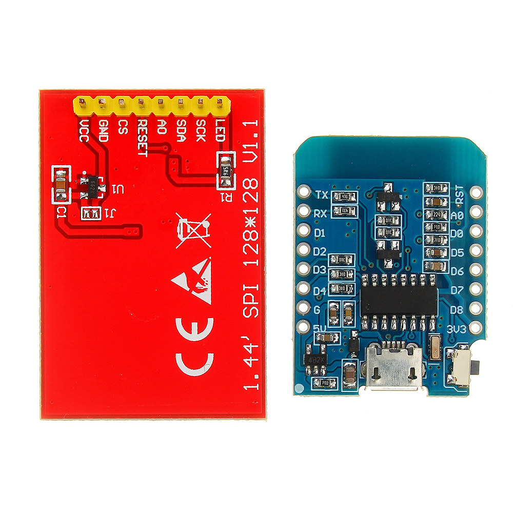 Mini D1 ESP-12F N ESP8266 Development Board + 1.44 inch TFT LCD Screen ...