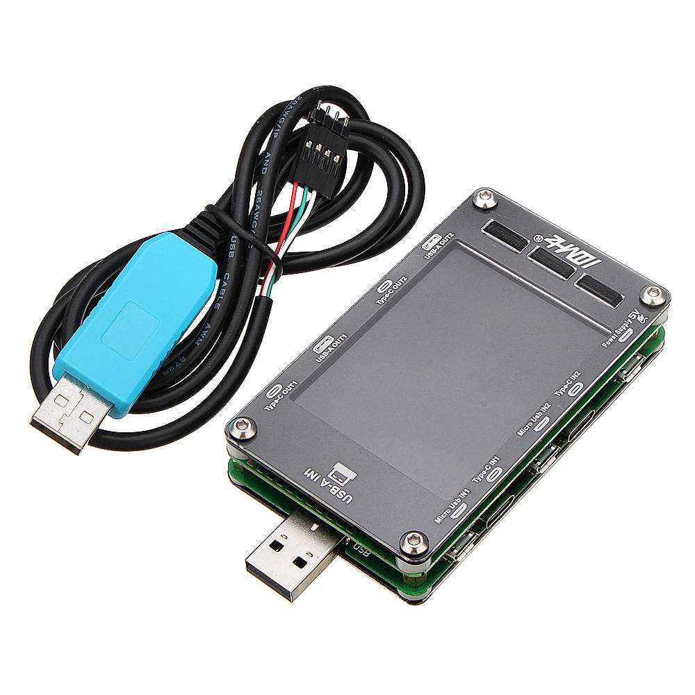 Elecbee 100MHZ T50N Dual USB Voltage Current Color Display Tester Power Capacity Meter QC2.0 QC3.0 PD FCP Test Tool