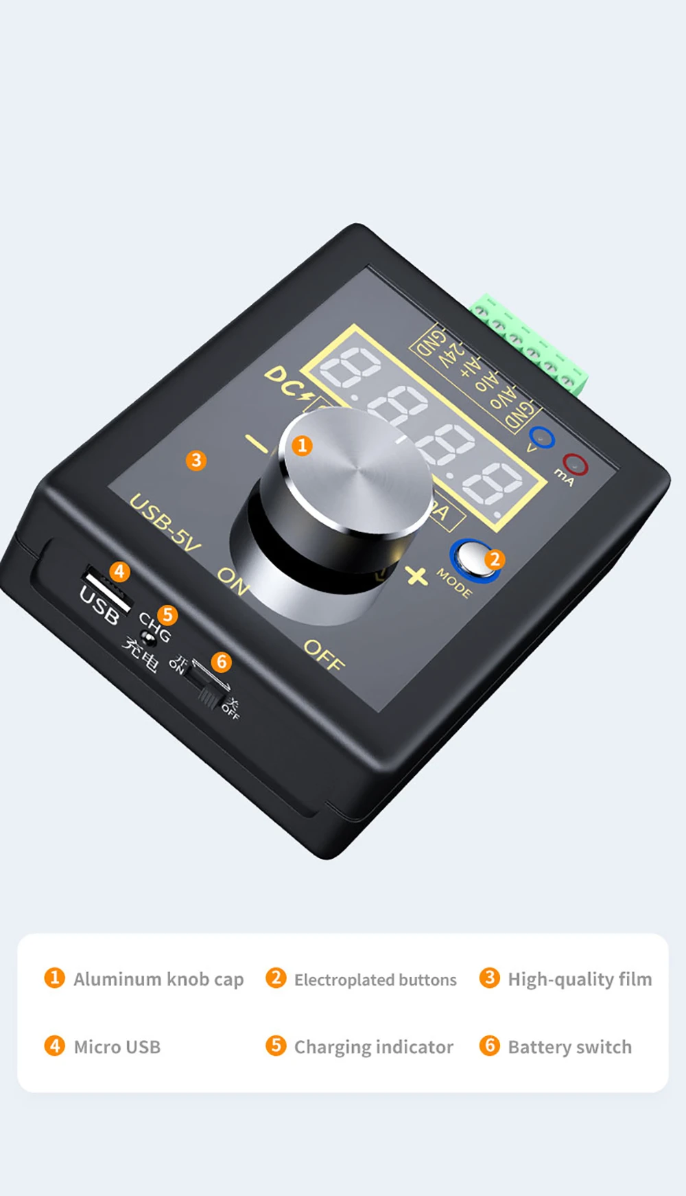 SG002 Digital 4-20mA 0-10V Voltage Signal Generator 0-20mA Current Transmitter Professional Electronic Measuring Instruments