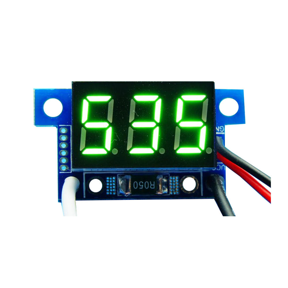 Elecbee 3pcs Green Light Mini 0.36 Inch DC Current Meter DC0-999mA 4-30V Digital Display