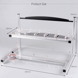 Elecbee Aluminum Open Air Mining Rig Frame Case Holder For 6 GPU ETH Ethereum
