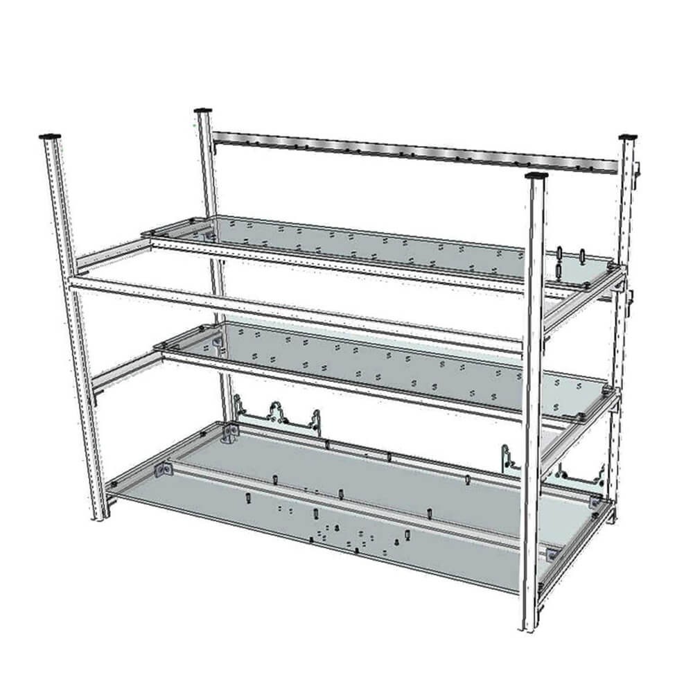 Elecbee Aluminum Open Air Mining Stackable Frame Rig Case 14 GPU For ETH Ethereum ZCash Bitcoin