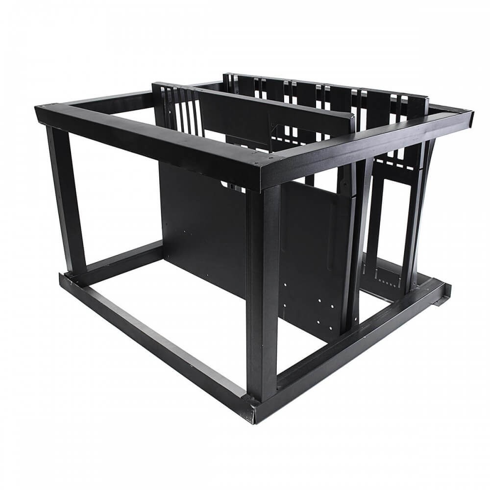 Elecbee Miner Frame Bracket 6 GPU Miner Case Aluminum Mining Rig Case Frame With Fan Slots Position