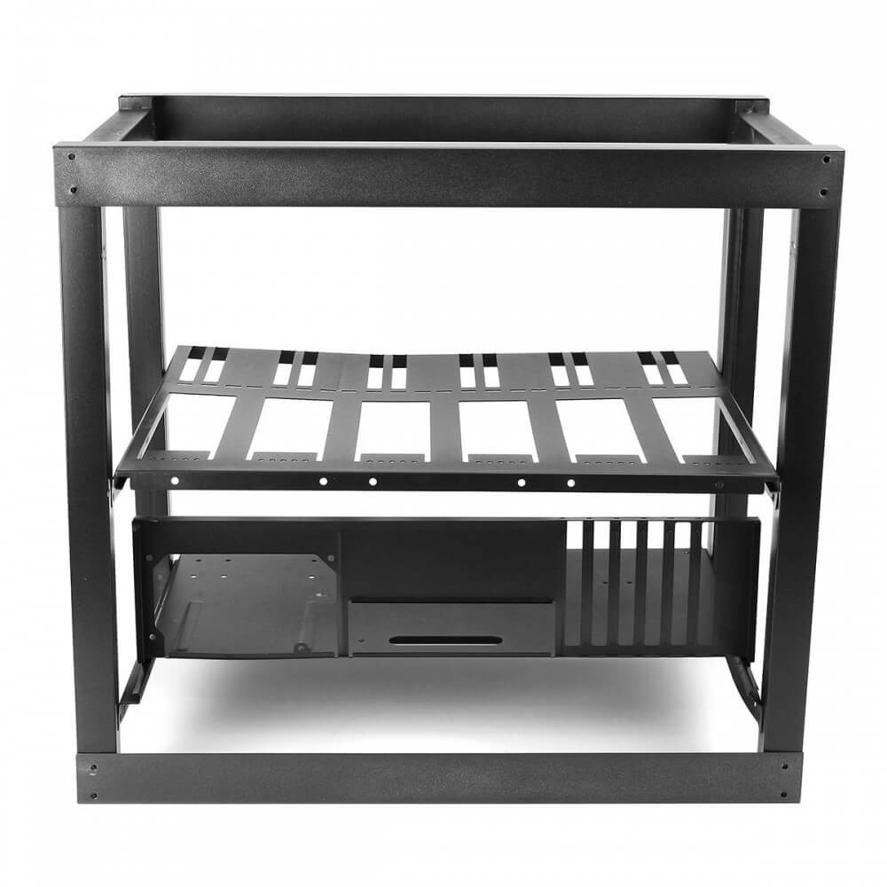 Elecbee Open Air Miner Mining Frame Rig Case For 6 GPU Steel Coin Bitcoin LTC ETH