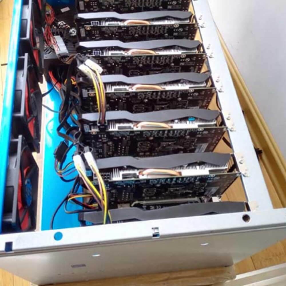 Elecbee Open Air Miner Mining Frame Rig Case Up 6-8 GPU for Crypto Coin Currency Mining