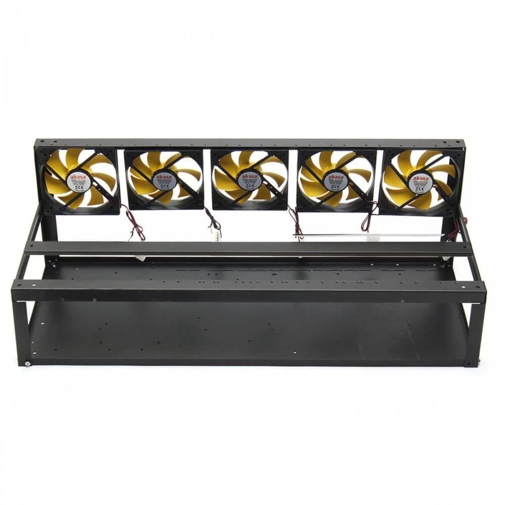 Elecbee Open Air Miner Mining Machine Mining Rig Frame Case 6-8 GPU Mining Frame Case With 5 Fans