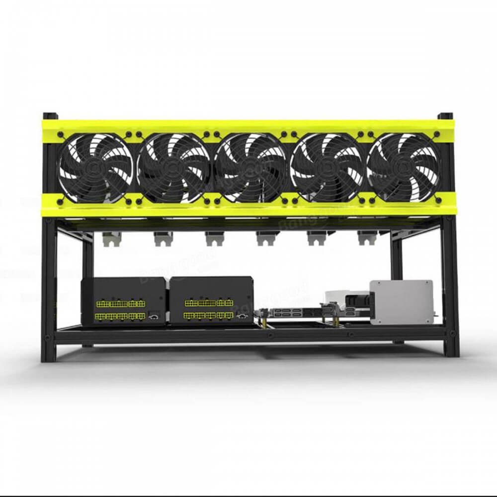 Elecbee Professional 6 GPU Mining Miner Case Aluminum Stackable Mining Case Rig Open Air Frame