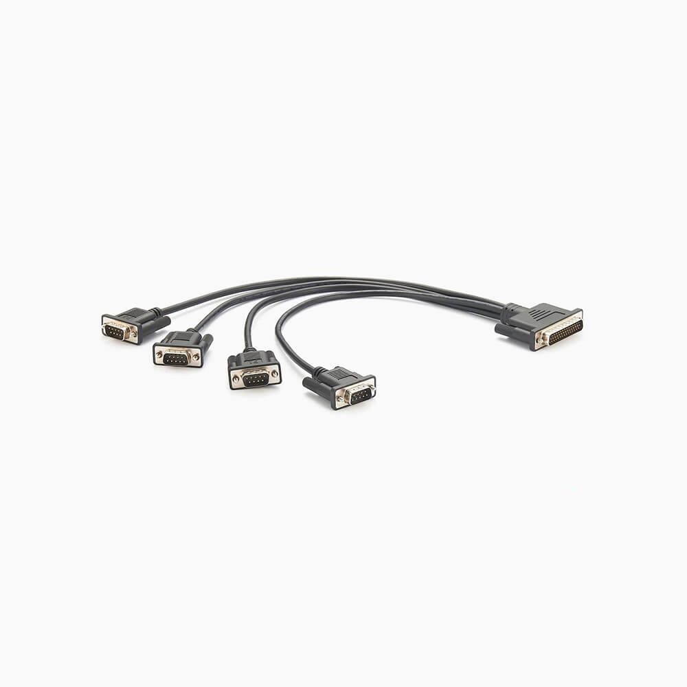 DB44 Male To 4 X DB9 Male Com Port Cable 0.5M
