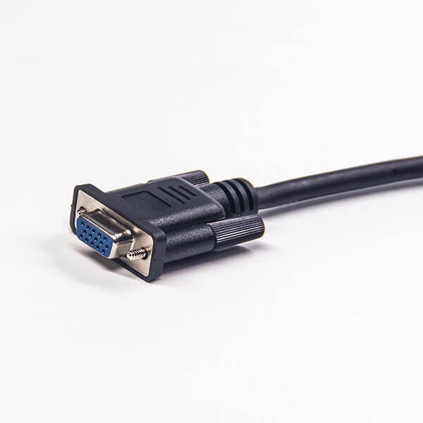 Elecbee D Sub 15 Pin Connector Jack To Plug 180° Overmold Type