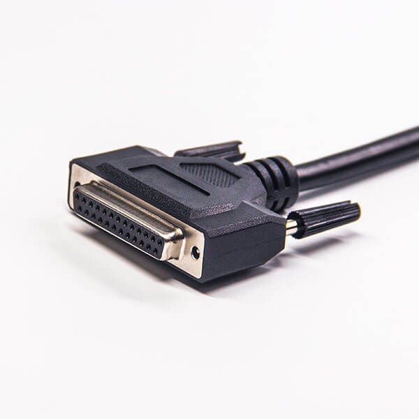 Elecbee D Sub 25 Pin Connector Jack To Plug Overmold Type Cable Straight