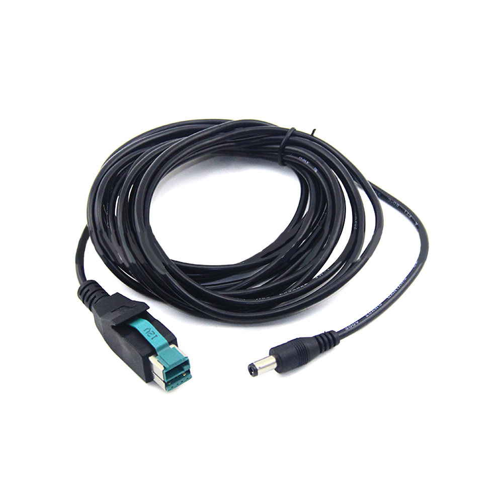 Elecbee Powered USB Cable Male 12V to DC 5.5 x 2.1 mm Male for POS
