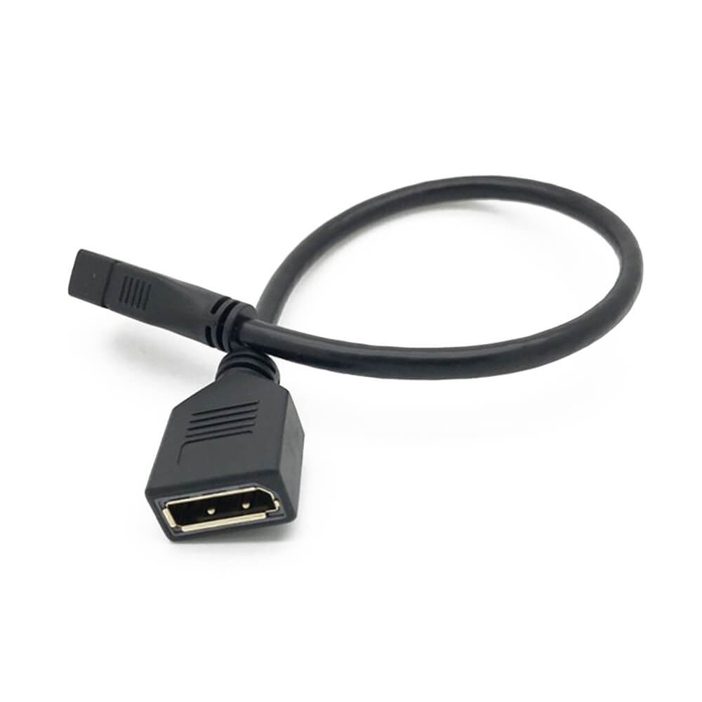 Elecbee Mini Displayport to Displayport Female to Female Straight adapter Cable 0.3M