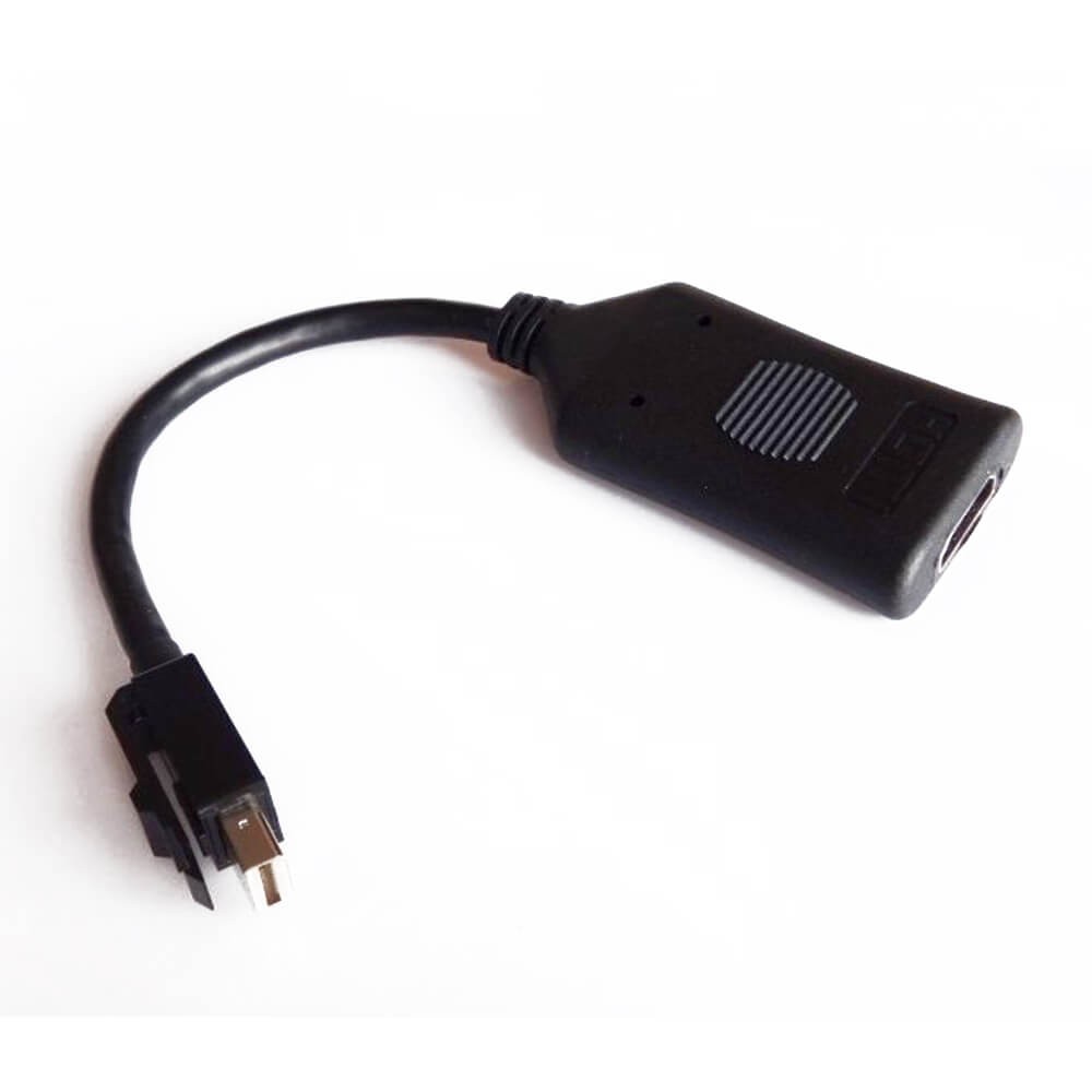 Elecbee Mini Displayport to HDMI Cable Male Straight Active Mini DP with Latch to HDMI Female Cable0.5M
