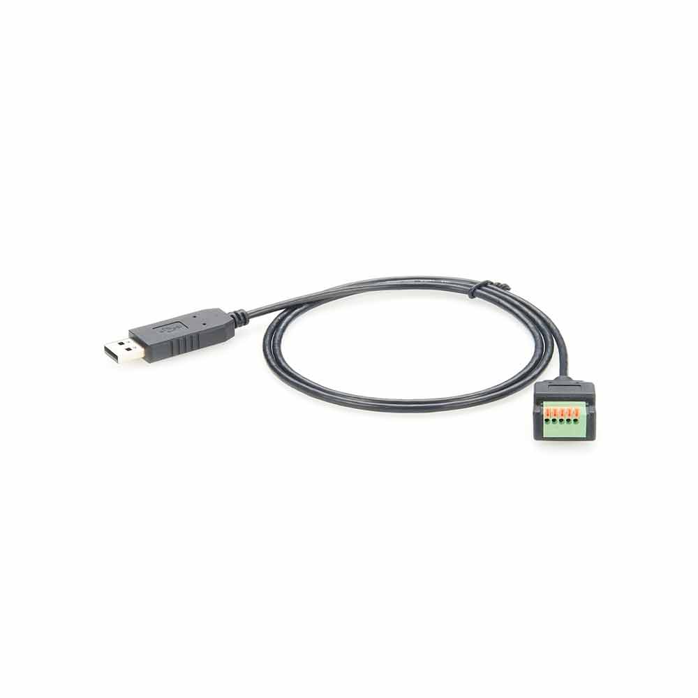 Elecbee USB to RS485 RS422 Adapter Cable with FTDI Chip 1M- 5-Pin Push-In Terminal, Plug-and-Play, Ideal for Industrial Automation and Control Systems