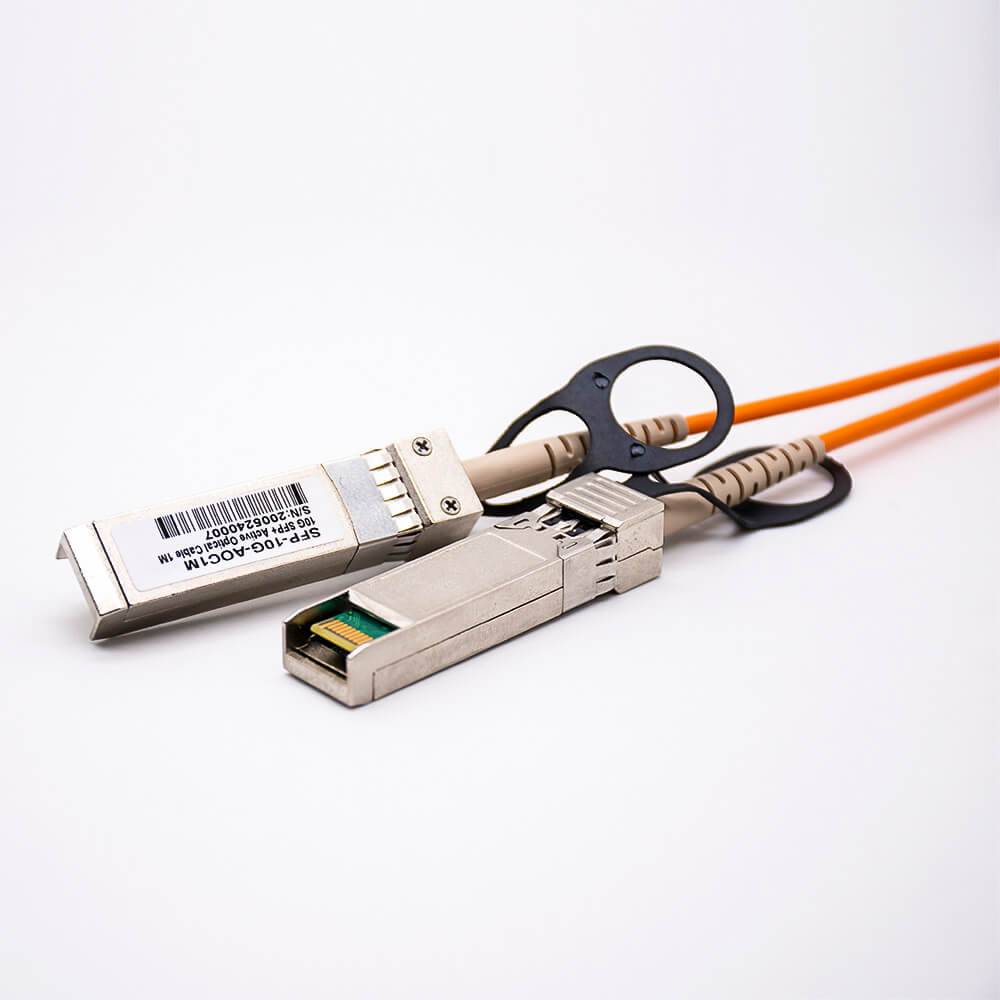 Elecbee Active Optical Cable Assembly AOC Length 1M SFP+ to SFP+ 10Gbps Optical Module